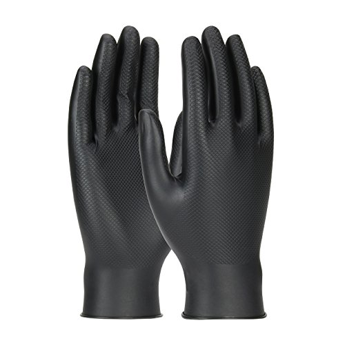 PIP Grippaz Skins 6 Mil Nitrile Gloves 50-Pack Black Large