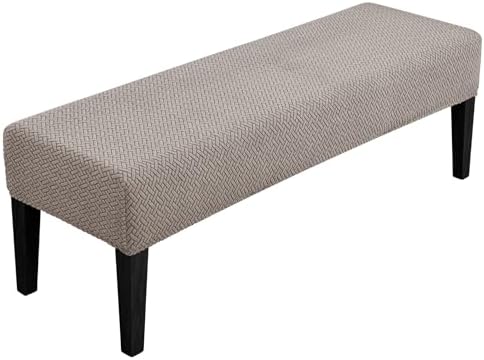 SPRINGRICO Stretch Dining Bench Cover Taupe