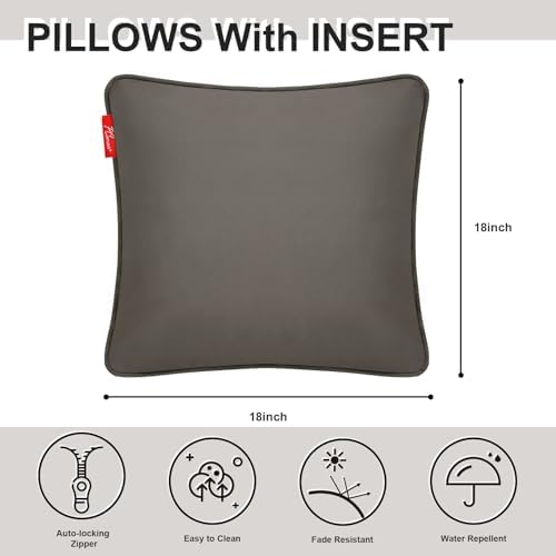 Pcinfuns Outdoor Waterproof Throw Pillows Pack of 2