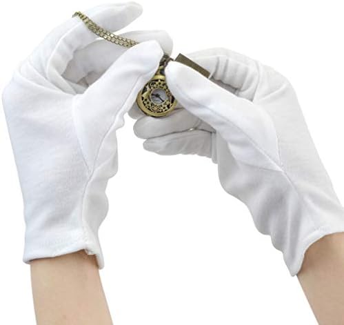 16 Pairs White Cotton Household Gloves for General Use