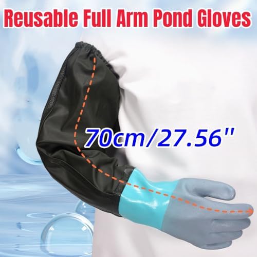Qilerongrong Extra-Long Waterproof Rubber Gloves