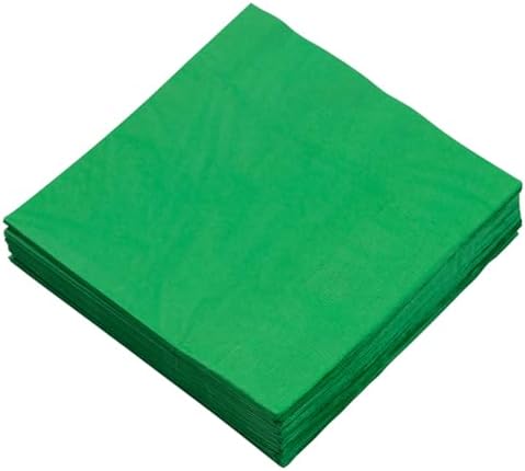 JAM Paper Medium Lunch Napkins Green 50 Pack