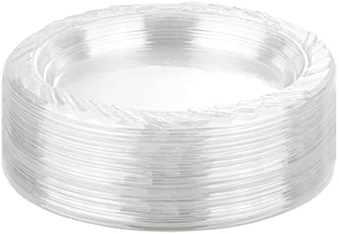6-inch Clear Plastic Dessert Plates 120 Pack