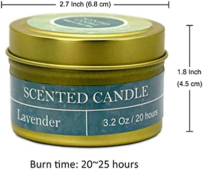 DEYBBY Natural Soy Wax Candles 4 Pack Gift Set