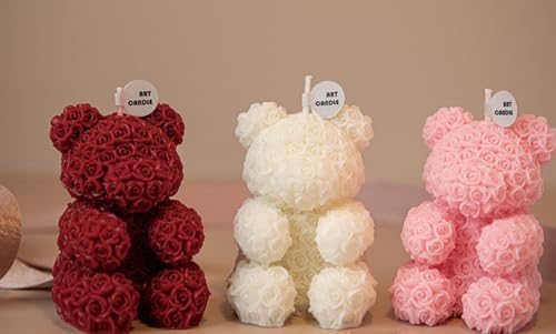 T-shin Pink Bear Shape Soy Wax Aroma Candle