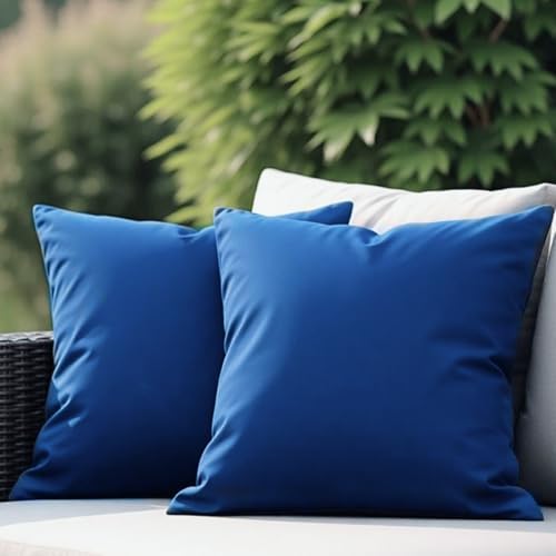 WHATWEARS 18x18 Inch Throw Pillows Set of 2 Navy Blue