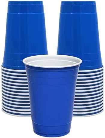 PAMI Blue Plastic Party Cups 30 Pack 16oz