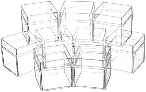 Okllen 36 Pack Acrylic Square Gift Boxes with Lids 2x2x2 Inches
