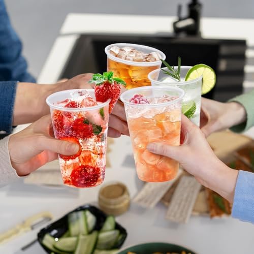 200 Pack 9 oz Clear Plastic Cups for Party Events