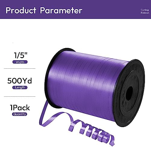 500 Yards Purple Curling Ribbon for Gifts Balloons Wreaths