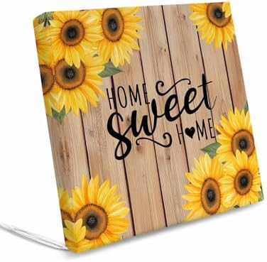 Shine-Home Sunflower 4 Pack Waterproof Chair Cushion Covers with Ties