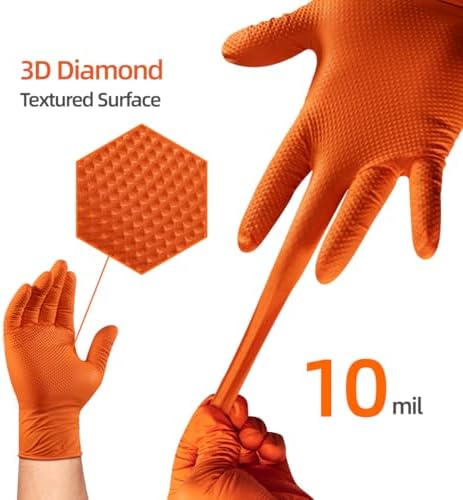ANBOSON 10 Mil Nitrile Safety Gloves Latex Free
