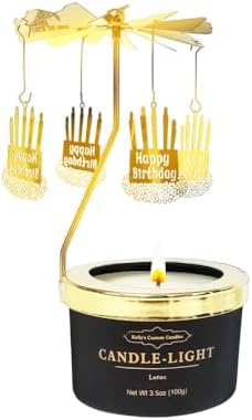 Kellys Custom Candles Rotating Birthday Cake Scented Candle Set