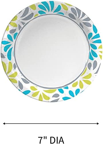 Genuine Joe Printed Paper Plates 7 Inches Pack of 125