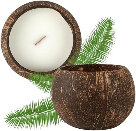 Restaurantware Coconut Shell Candle Vanilla Scented