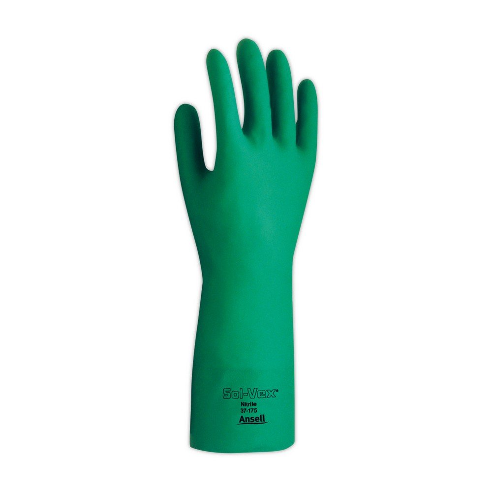 Ansell Sol-Vex Nitrile Gloves Size 10 Green Pack of 12