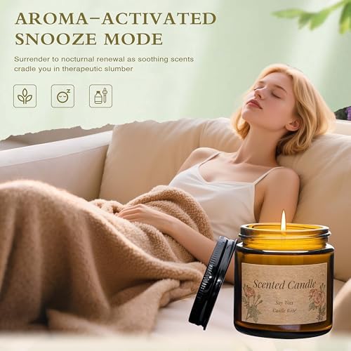 Rancco 3 Pack Scented Candles Set Vanilla Lavender Rose