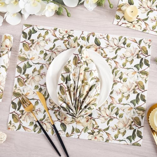 Homlouue Vintage Magnolia Flower Napkins 100PCS