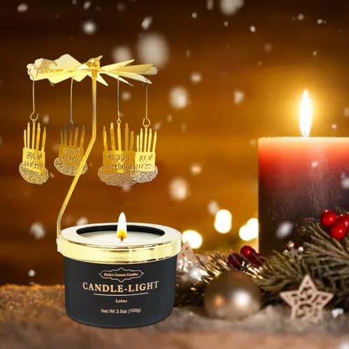Kellys Custom Candles Rotating Birthday Cake Scented Candle Set