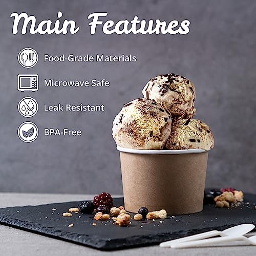 MATICAN 100-Count 9-Ounce Disposable Ice Cream Cups
