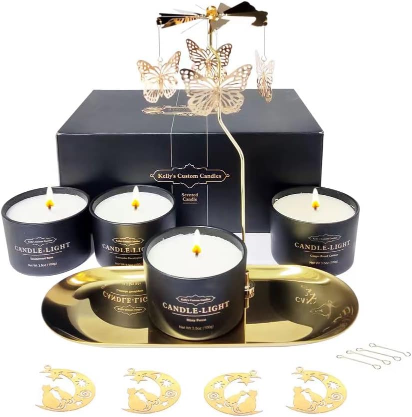 Kellys Custom Candles Butterfly and Cat Set