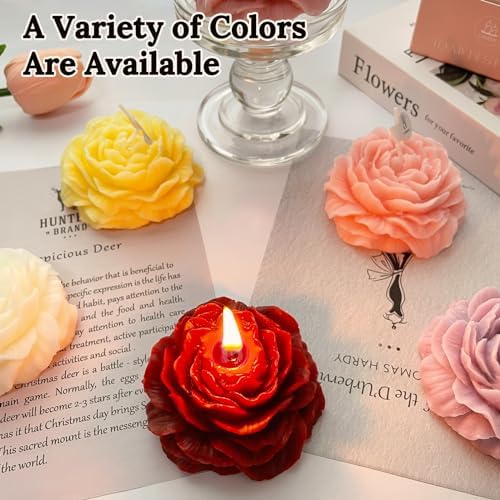 Burgundy Peony Scented Candles for Women Friends Colleagues