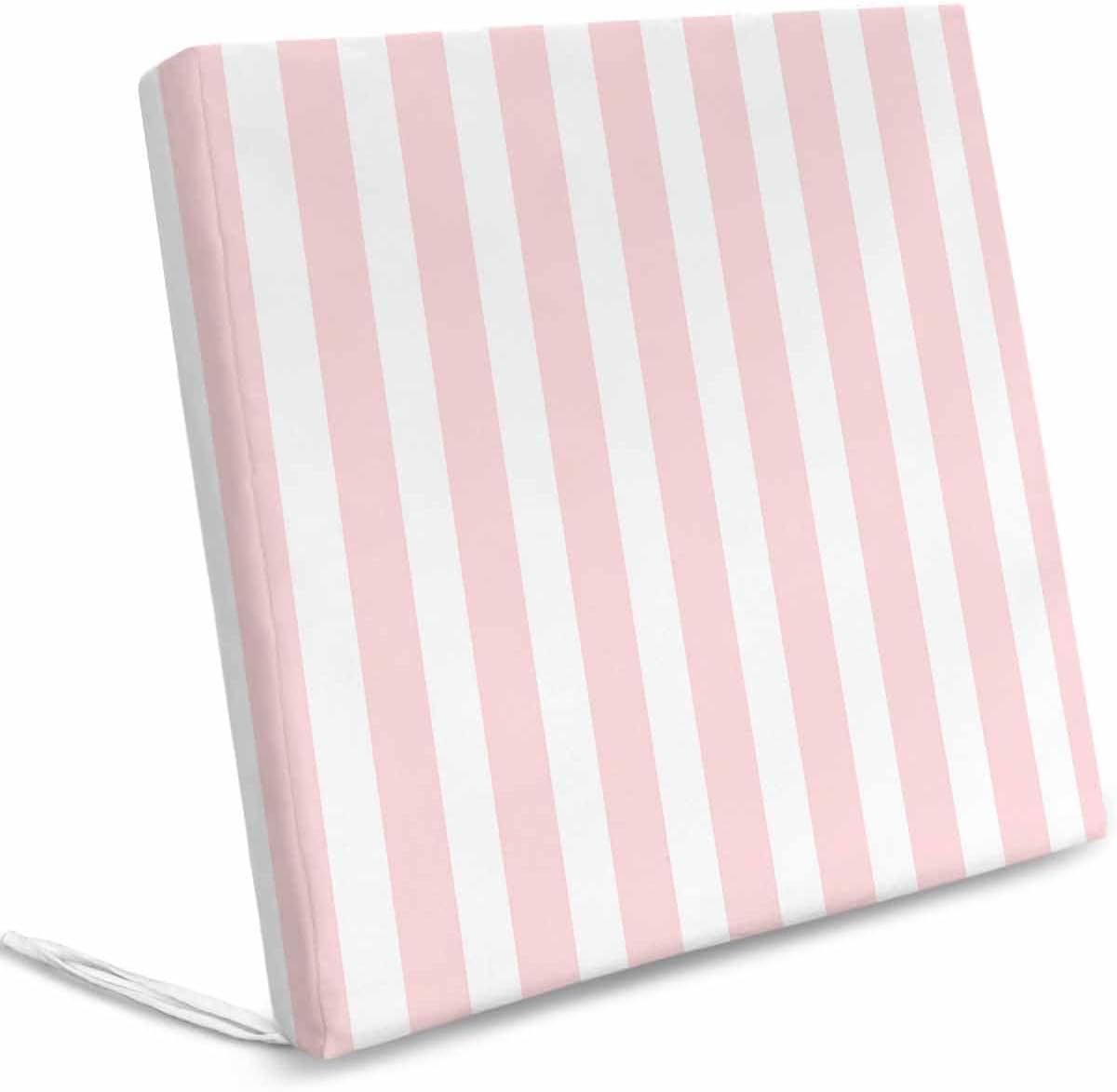Pink Striped Outdoor Cushion Covers Set of 2 - Waterproof Slipcover