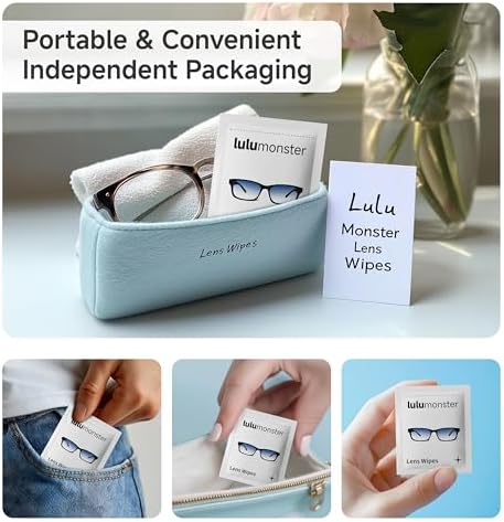 Lulumonster Anti-Fog Lens Wipes 150 Pre-Moistened