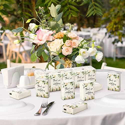 100 Pcs Eucalyptus Pocket Wedding Tissues