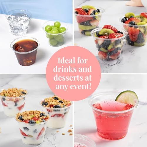 Prestee 200-Pack 9oz Clear Plastic Cups