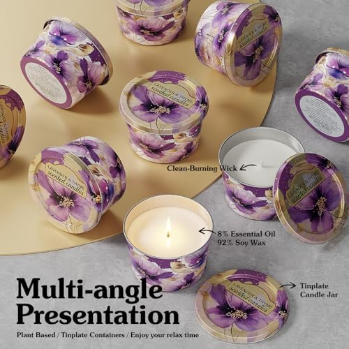 3-Pack Aromatherapy Candles - Lavender Thyme Travel Size