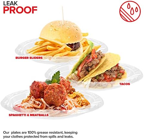 6-inch Clear Plastic Dessert Plates 120 Pack