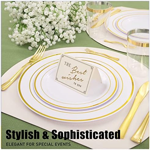 WDF 180 Piece Gold Plastic Cutlery Set