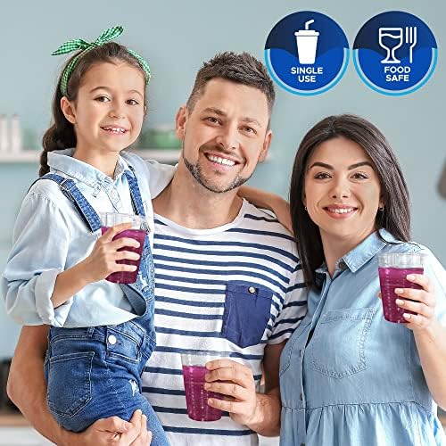 PAMI 7oz Clear Plastic Drinking Cups Pack of 100
