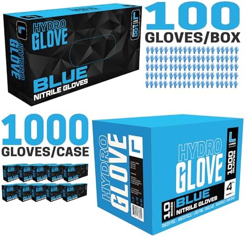 4 Mil Blue Nitrile Gloves Case of 1000