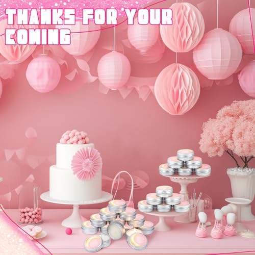 MTLEE 50 Pcs Pink Moon Baby Shower Candles
