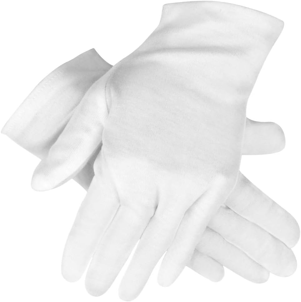 16 Pairs White Cotton Household Gloves for General Use