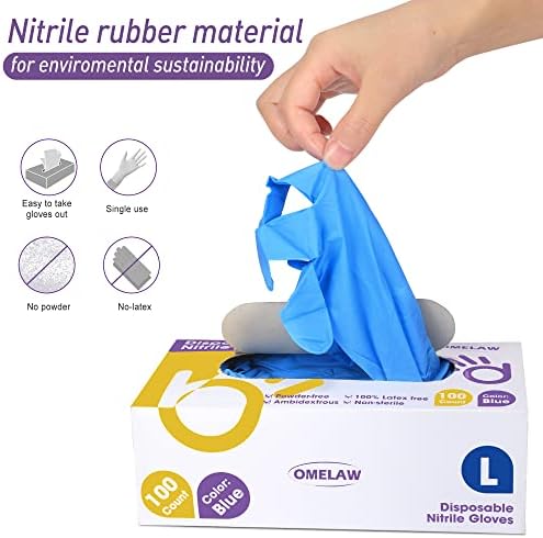Omelaw Nitrile Gloves SMLXL 1000pcs Latex Free