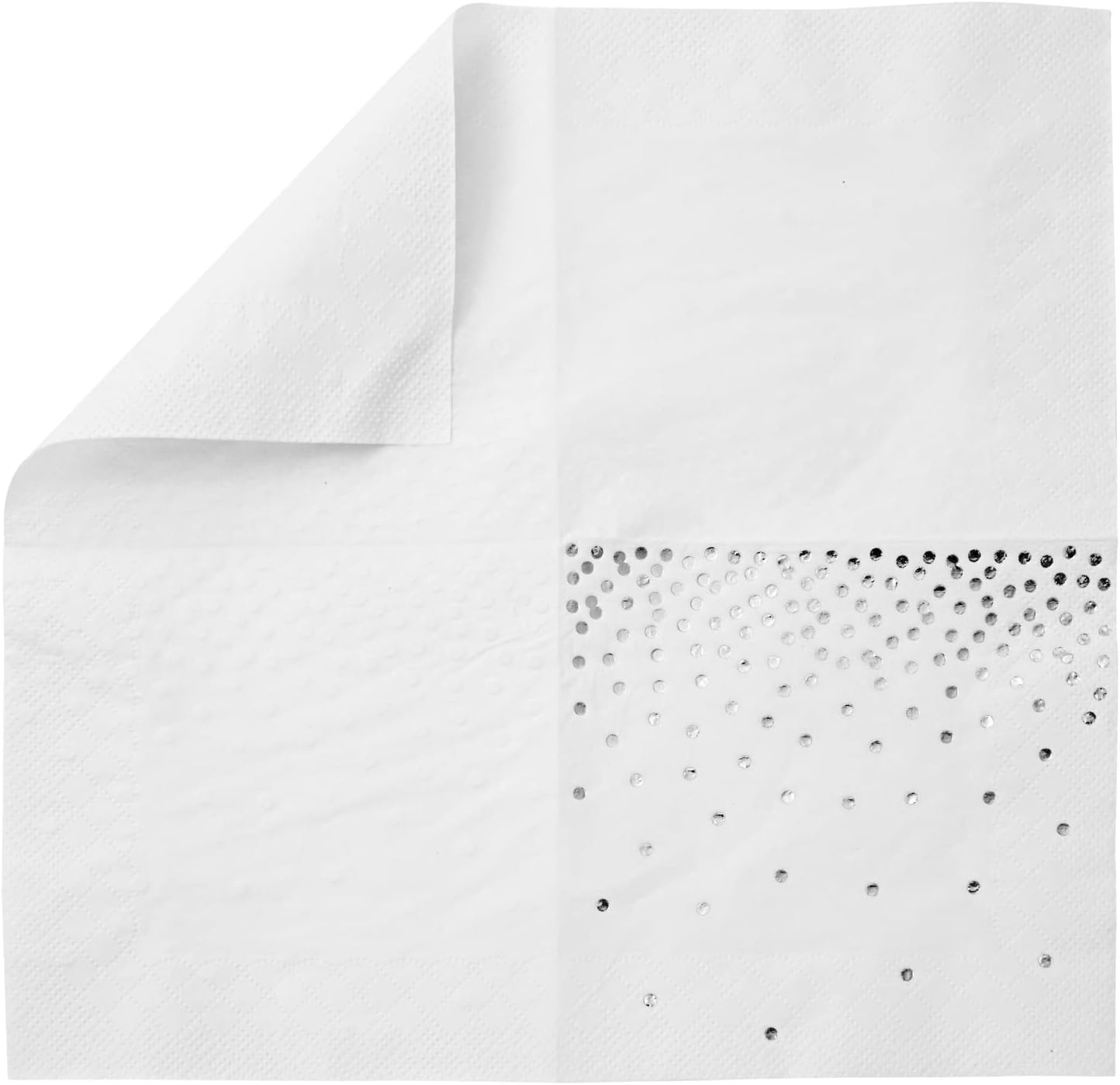 Juvale 100 Pack Silver Confetti Napkins 3-Ply