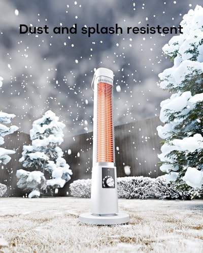 Aerozy Portable Infrared Heater with 60-Degree Oscillation and Remote Control