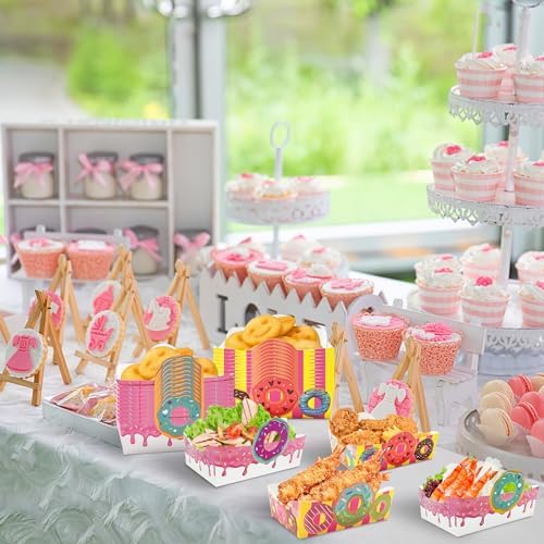 Donut Shaped Paper Snack Bowls 24pcs Birthday Party Decor