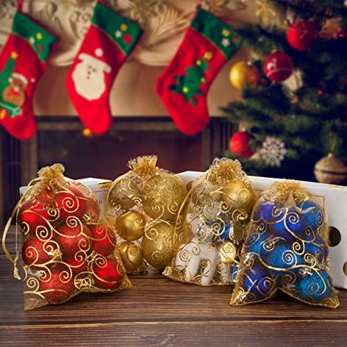 Staruby Gold Sheer Organza Gift Bags 100Pcs 5x7 Inch Drawstring Mesh Party Pouches