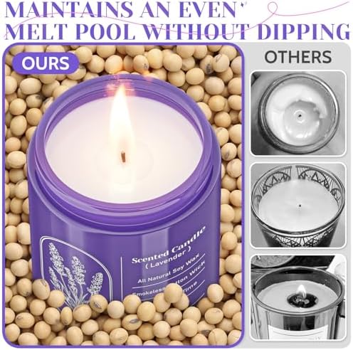 WarmEmbrace Lavender Candle 76 Oz Purple Jar