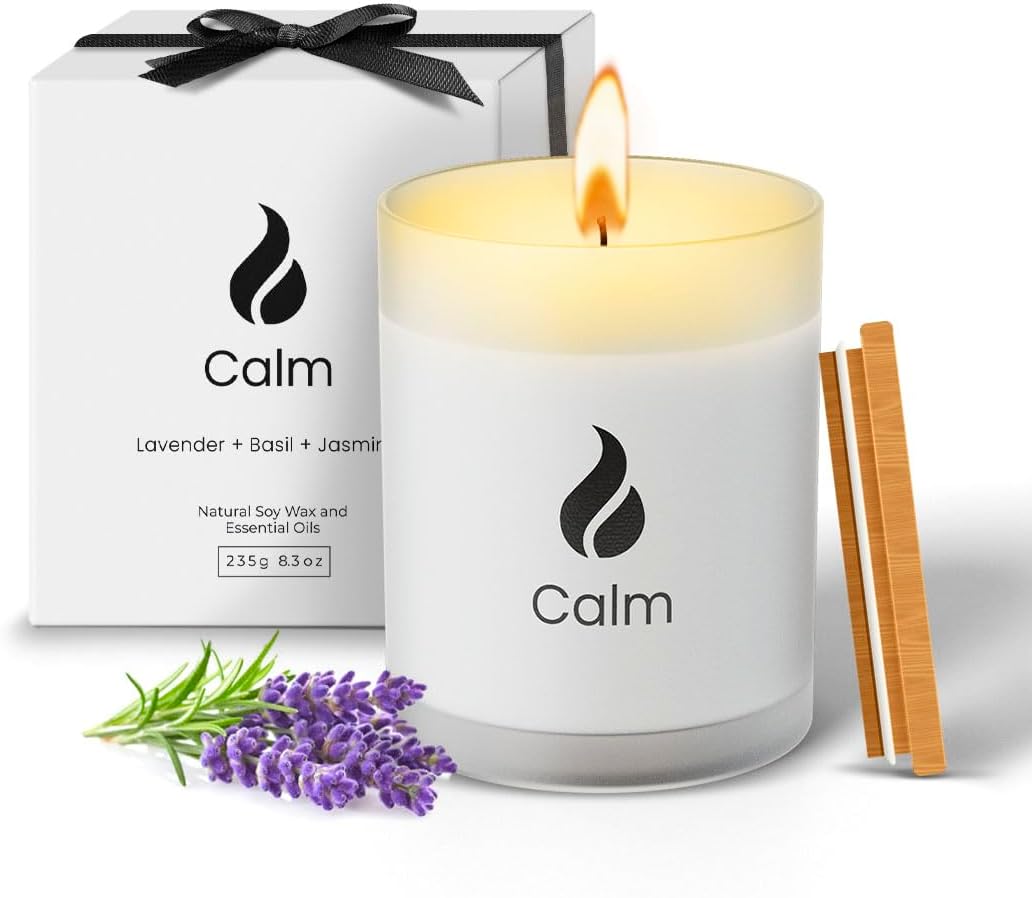 Natur IX Calming Soy Candle with Essential Oils