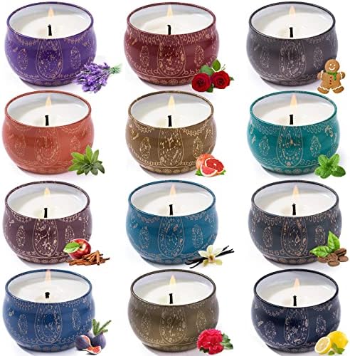 Scented Candles Gift Set for Women with 12 Constellations
