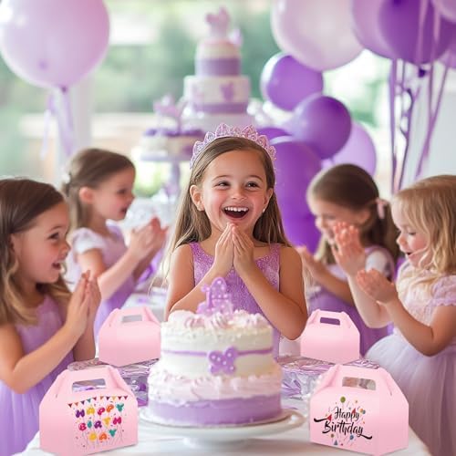 UnicoPak 30 Pack Pink Gable Treat Boxes