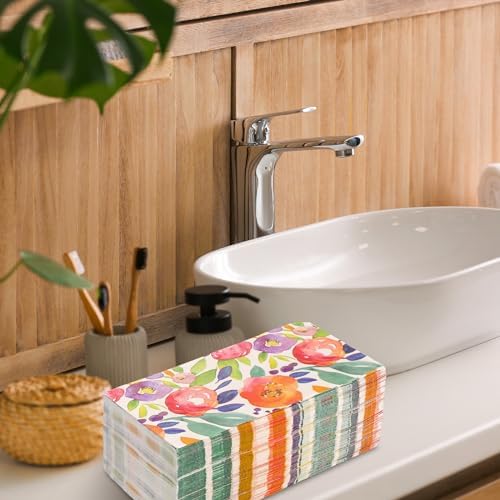 80 Pack Floral Watercolor Dinner Napkins