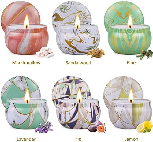 6 Pack Scented Candles Gift Set for Home Aromatherapy