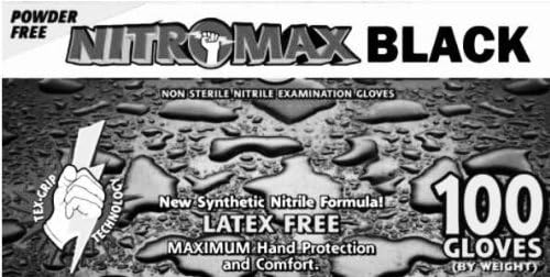 Emerald 1083-B Nitrile Exam Gloves Black 5 Mil