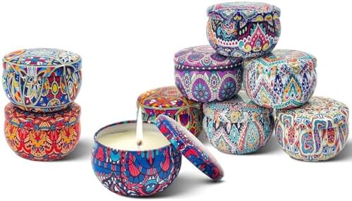 9 Pack Scented Candle Gift Set with Floral Scents